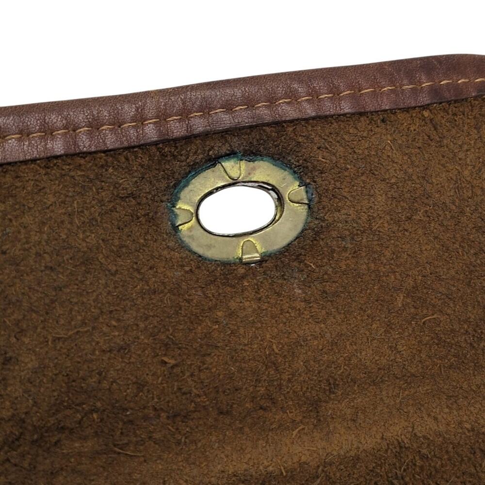 Vintage COACH 90s Brown Tan Scooter Small Crossbody Bag Small Turn Lock USA Made - Picture 7 of 11